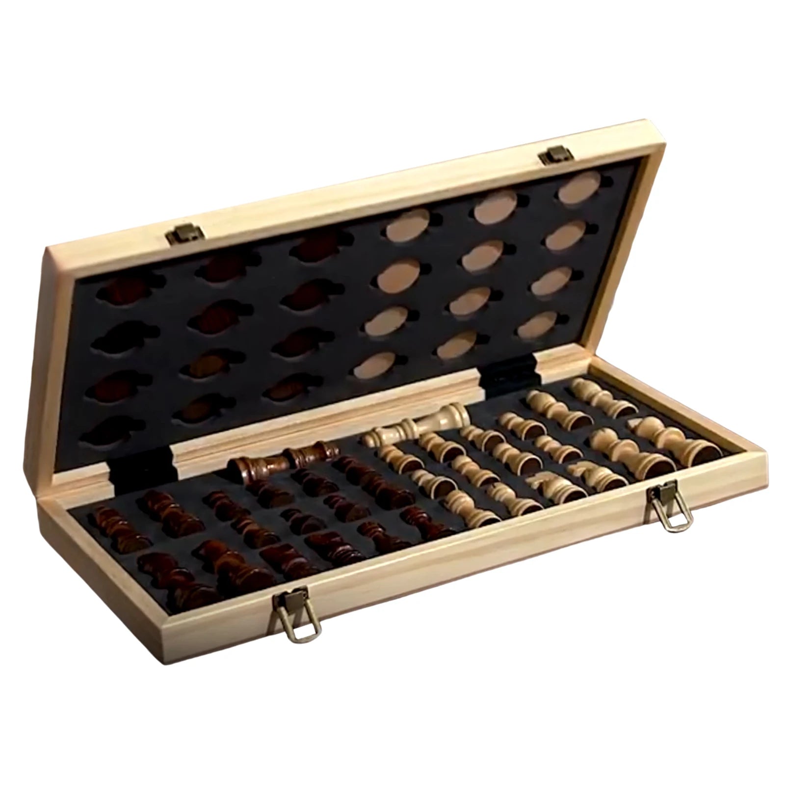 Wooden Chess Set Classic Foldable Christmas Gift Educational Toys Folding Chess Board Wood Chess Board for Adults Kids Teen