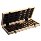 Wooden Chess Set Classic Foldable Christmas Gift Educational Toys Folding Chess Board Wood Chess Board for Adults Kids Teen