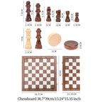 Wooden Chess Set Classic Foldable Christmas Gift Educational Toys Folding Chess Board Wood Chess Board for Adults Kids Teen