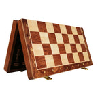 Chess Set Top Grade Wooden Folding Big Traditional Classic Handwork Solid Wood Pieces Walnut Chessboard Children Gift Board Game