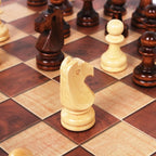 3 in 1 Chess Board, Folding Wooden Portable Chess Game Board, Wooden Chess Board for Adults(Chess + Checkers and Backgammon)